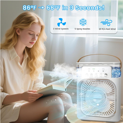Hidrocool 4-in-1 Portable Air Conditioner | With Fan, Humidifier, Fragrance & LED Light
