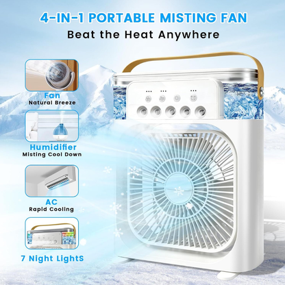 Hidrocool 4-in-1 Portable Air Conditioner | With Fan, Humidifier, Fragrance & LED Light