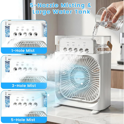 Hidrocool 4-in-1 Portable Air Conditioner | With Fan, Humidifier, Fragrance & LED Light