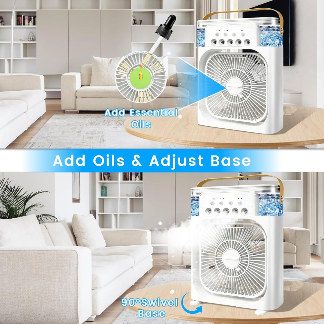 Hidrocool 4-in-1 Portable Air Conditioner | With Fan, Humidifier, Fragrance & LED Light
